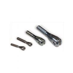 Meziere Threaded Clevis, 1/4-28 Lh 3/16" Hole, 1/8" Slot