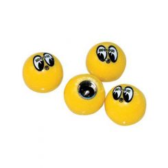 Mooneyes Yellow Ball Air Valve Cap Pair Yellow Moon Ball (AA111)