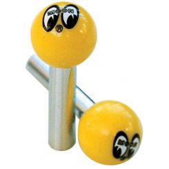 Mooneyes Doorlock Knobs Yellow Pair (AA112)
