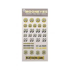Mooneyes Assorted Sticker Sheet Go With Moon,Yellow/White Eyes (DM067)