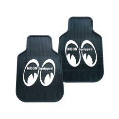 Mooneyes Rubber Floor Mats Black Moon Equip Logo (MP080BK)