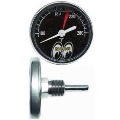 Mooneyes 2-1/4 Direct Water Gauge Black Face Liquid Filled (MPG109LF)