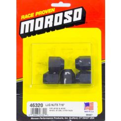 Moroso Wheel Nuts 7/16"-20 (5-Pk) 60 Tapered Seat, Black Oxide
