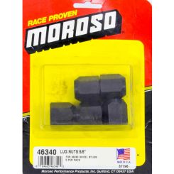 Moroso Wheel Nuts 5/8"-18 ( 5 Pack ) 60 Tapered Seat, Black Oxide