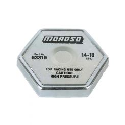 Moroso Radiator Cap 14-18 lb Hexagon Moroso Logo Fit Standard Size