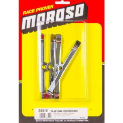 Moroso Valve Cover Hold Down Tabs(4) Sb Chev, Chrome, 4 Per Pack