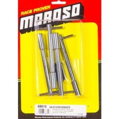 Moroso Ext Long Valve Cover Wing Nuts 1/4-20, 1-3/8 Long Stud Chrom