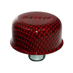 Moroso Push-In Breather Carbon Fiber Look Red/Black