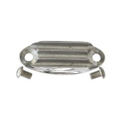 O'Brien Truckers 302-351C Fuel Pump Block Off Finned Alum Polished