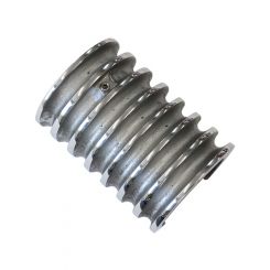 O'Brien Truckers Slip On Finned Coil Cover Polished Finned