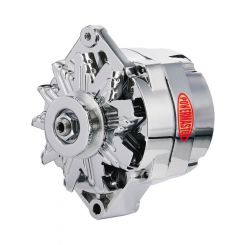 Powermaster Chrome Alternator 100Amp Delco Gm 12Si W/1V Pulley