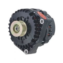 Powermaster Gm Alt Ad244 Style Black 215 Amp W/4Pin Vr, 1 Wire Serp Ls2
