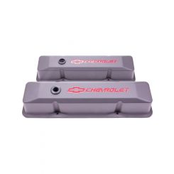 Proform Engine Valve Covers Tall Style Die Cast Black with Bowtie Logo 