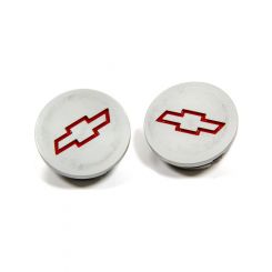 Proform Bowtie Emblem Freeze Plugs Insert Recessed Red Grey Outer