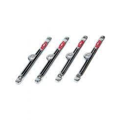 Proform Valve Cover Hold Down Clamps Chrome Red Bowtie 4 Per Pack