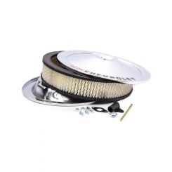Proform Air Cleaner 14 X 3 Chrome Red Bowtie, Black Writing