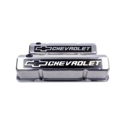 Proform Sb/Chev Valve Covers Polished 'Chevrolet' Emblem Raised