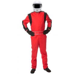 Pyrotect Safety Equipment 1-Piece Suit, Medium, Red Sfi-5, 2-Layer (210202)