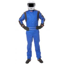 Pyrotect Safety Equipment 1-Piece Suit, Large, Blue Sfi-5, 2-Layer (210403)