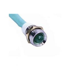 So Cal Speedshop Dash Warning Light - Green 12V Led With Chrome Bez