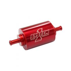 System One Short Inline Billet Fuel Filtr With 3/8 Barb Fittings 3