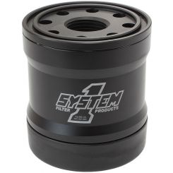 System One Billet Blk Spin On Oil Filter Metric Thread Kit 3" X 3-3/4
