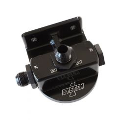 System One Billet 3 Port Remote Mount 1-1/2-12 Thread Nipple -12An