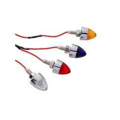 UPI Reproductions Lighted Bullet Nuts Led *Amber Chrome Pr (10863)