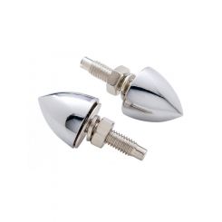 UPI Reproductions Bullet License Frame Nut Chrome 4 Pk (10889)
