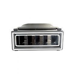 Vintage Air Std Series Duct 3.875X1.562 Black W/Chrome