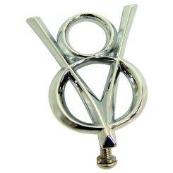 Vintique 1932 Ford Headlight Bar Emblem V8 Die Cast Chrome Cw Mounti (18-13122)
