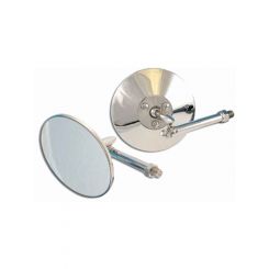 Vintique 1932 Open Car Post Mirror 2" Chopped Arm Polish S/S (18-17700-CHP)
