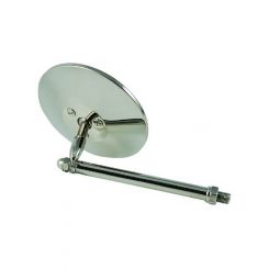 Vintique Post Mount Billet Mirror Round Brushed Alum C/W Stud (BA-17700-P)
