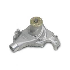 Weiand Action Plus Water Pump - Satin Sbc Chev Long Style 5/8 Shaft