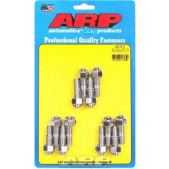 ARP Exhaust Header Studs Hex Nuts S/S 3/8" x Chevy Small Block Qty 12