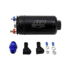 AEM Fuel Pump High Flow External 90 PSI 385 LPH -10AN Inlet -6AN Outlet