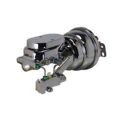 Leed Brakess 7 Inch Dual Power Booster 1-1/8 Inch Bore Flat Top Master Disc/Disc