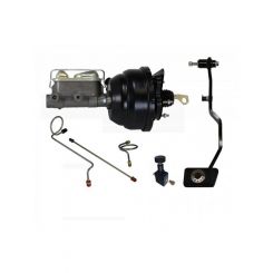 Leed Master Cylinder & Brake Boost Assembly 1" Bore 8" Black Kit
