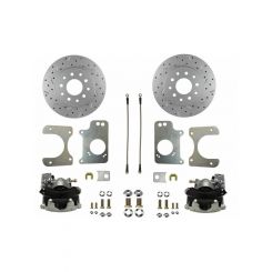 Leed Rear Disc Conversion Kit Cross Drilled Slotted Rotors 1978-91 GM