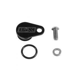 B&M Speedometer Port Plug Billet Aluminum Black Anodized