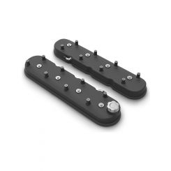 Holley Valve Cover Tall Cast Black Crinkle Chevy 4.8 5.3 5.7 6.0 6.2