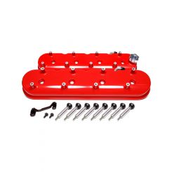 Holley Valve Covers Tall Cast Gloss Red Chevy 4.8 5.3 5.7 6.0 6.2 7.0L
