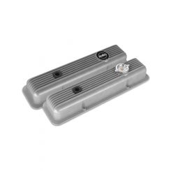 Holley Valve Covers Muscle Perimeter Bolt Cast Raw Finned Chevy SB