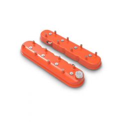 Holley Valve Cover Centerbolt Tall Cast Orange Powdercoated Baffled LS