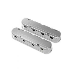 Holley Valve Covers 2pc GM LS Chevrolet Logo Polished Finish