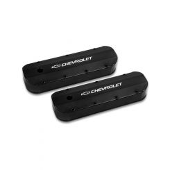 Holley Valve Covers Track Tall Fabricated Black Chevrolet BB Pair