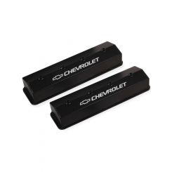 Holley Valve Covers Track Tall Fabricated Black Chevrolet SB Pair