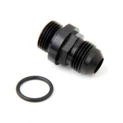 Holley Straight Male -8 AN to Straight Cut Male -8 AN O-Ring Black