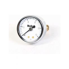 Holley Gauge Fuel Pressure 0-15 psi 1 1/2" Analog Mechanical White Face