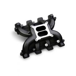 Holley Intake Manifold LS Dual Plane Mid Rise Black Square Bore